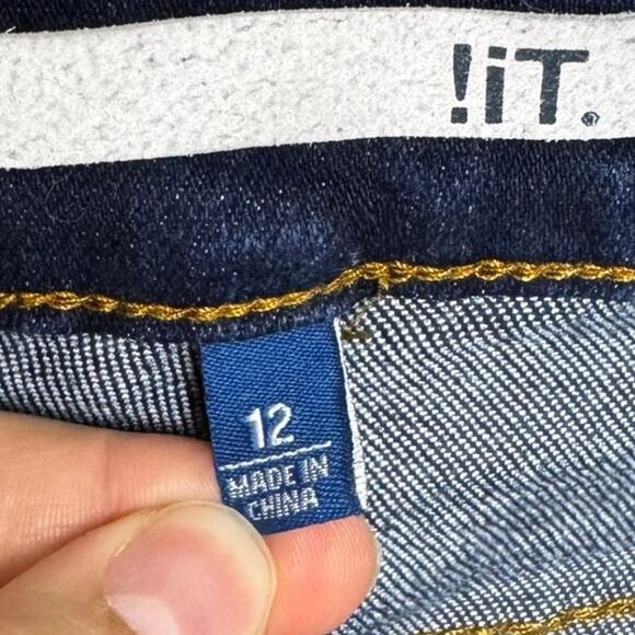 !iT Amanda Dark Wash High Rise Slim Ankle Denim Jeans Size 12 - Picture 7 of 10